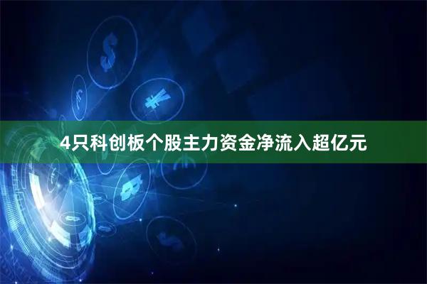 4只科创板个股主力资金净流入超亿元